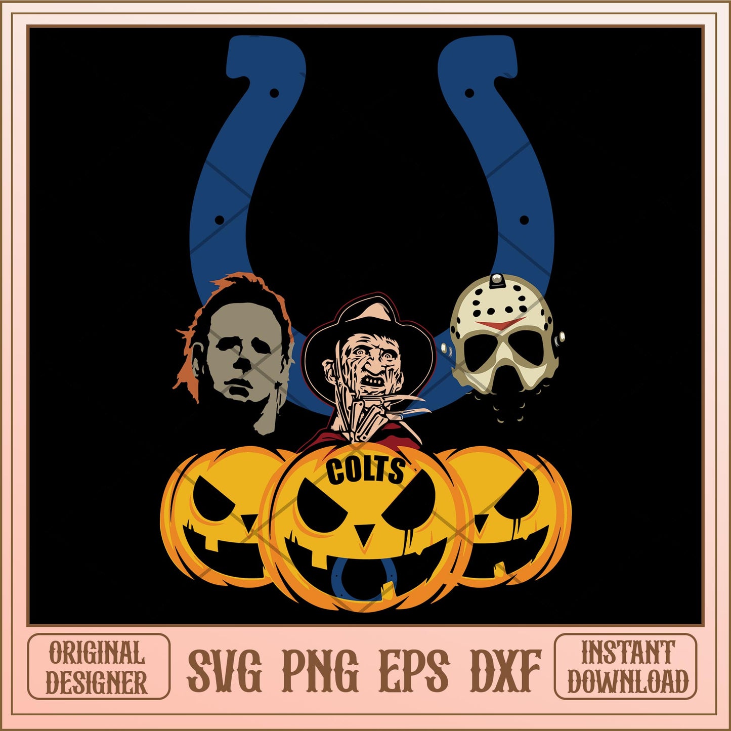 Colts Horror Movies bundle svg, Horror characters svg, digital download