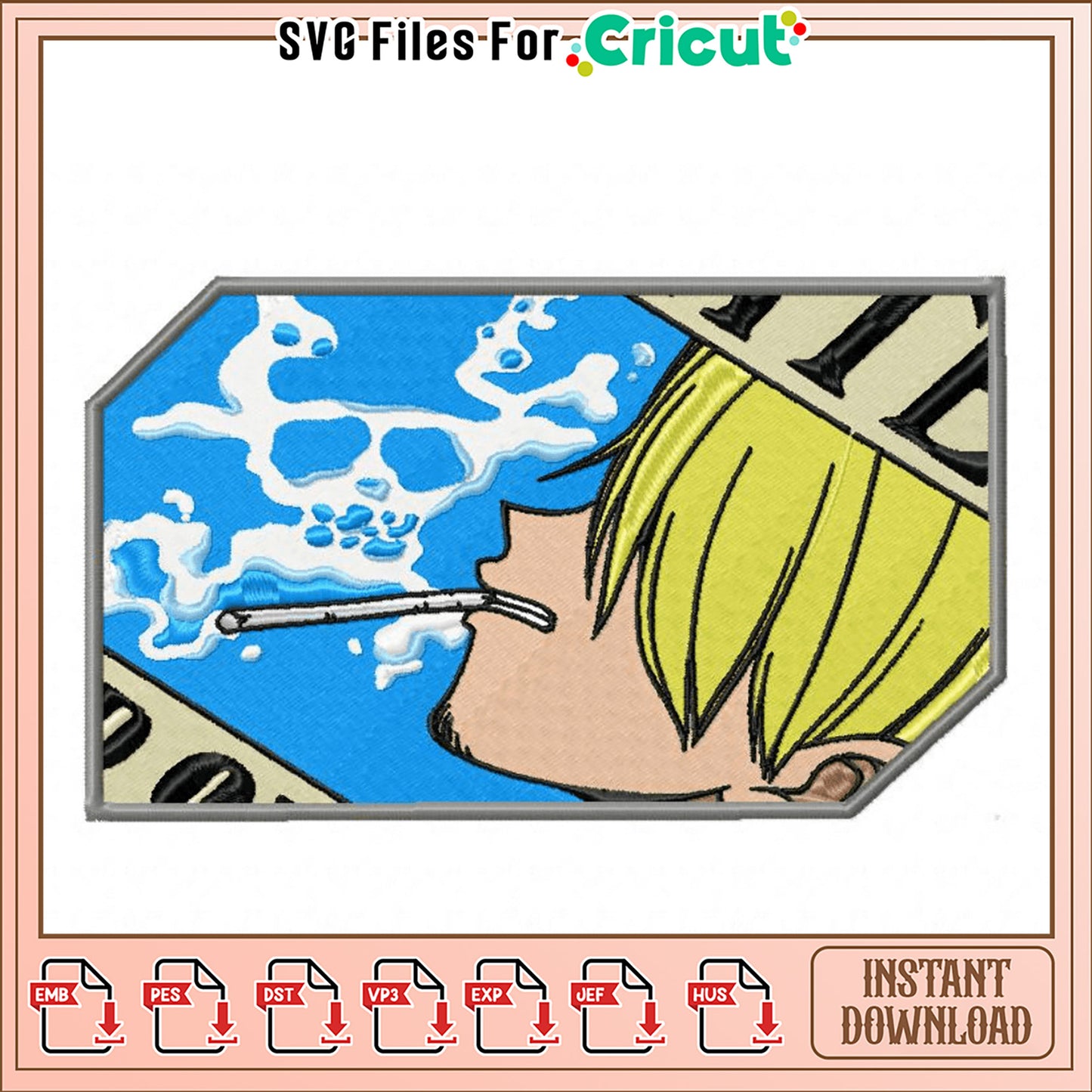 Cool Embroidery Design for Instant Download Project