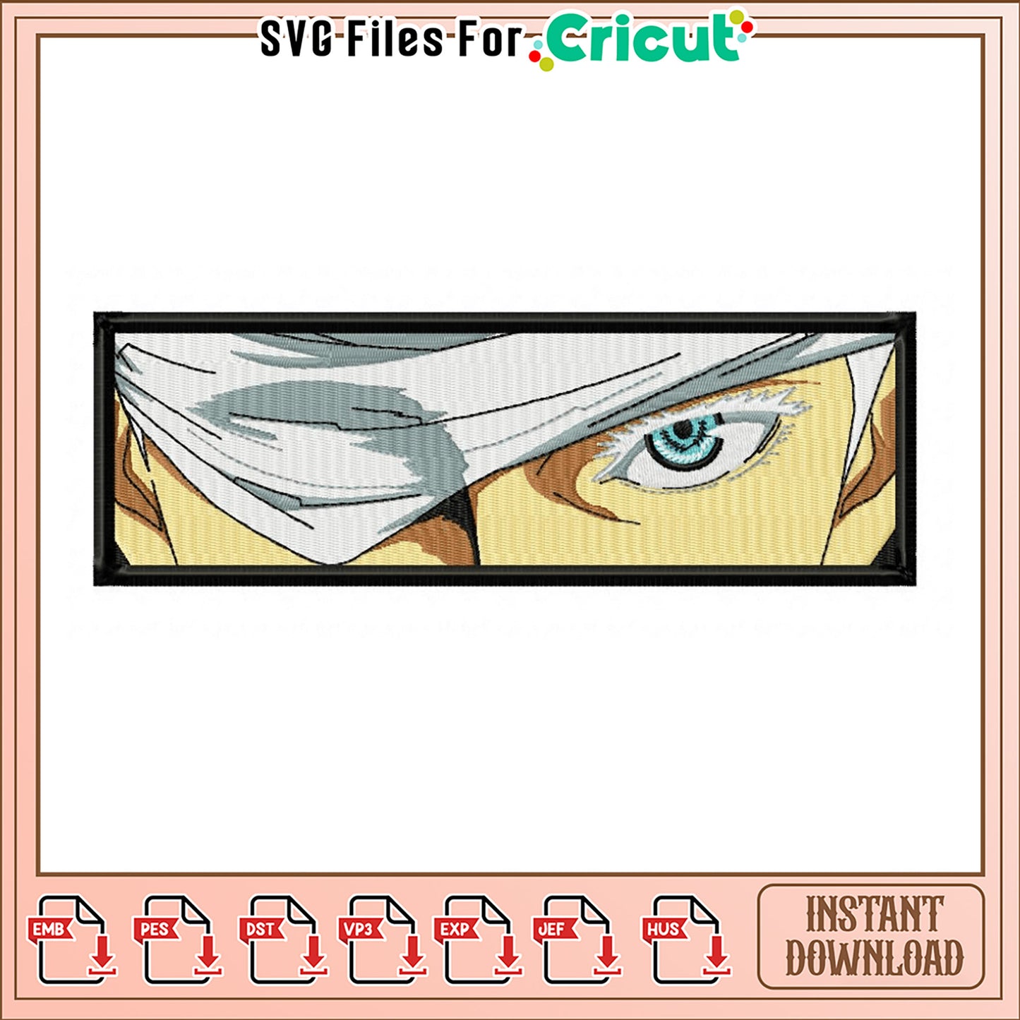 Cool Eye Embroidery Design for Instant Download Files