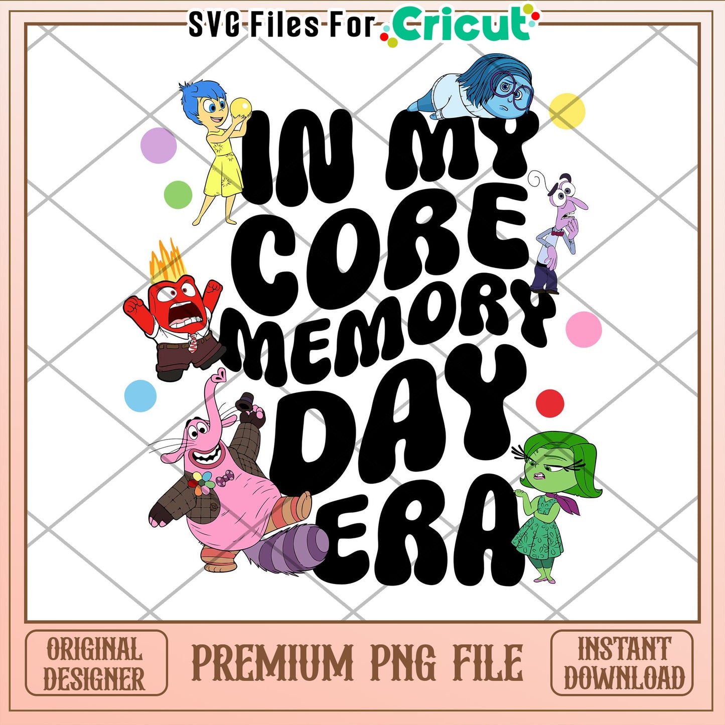Core Memory Day Era PNG Design for Cricut Instant Download