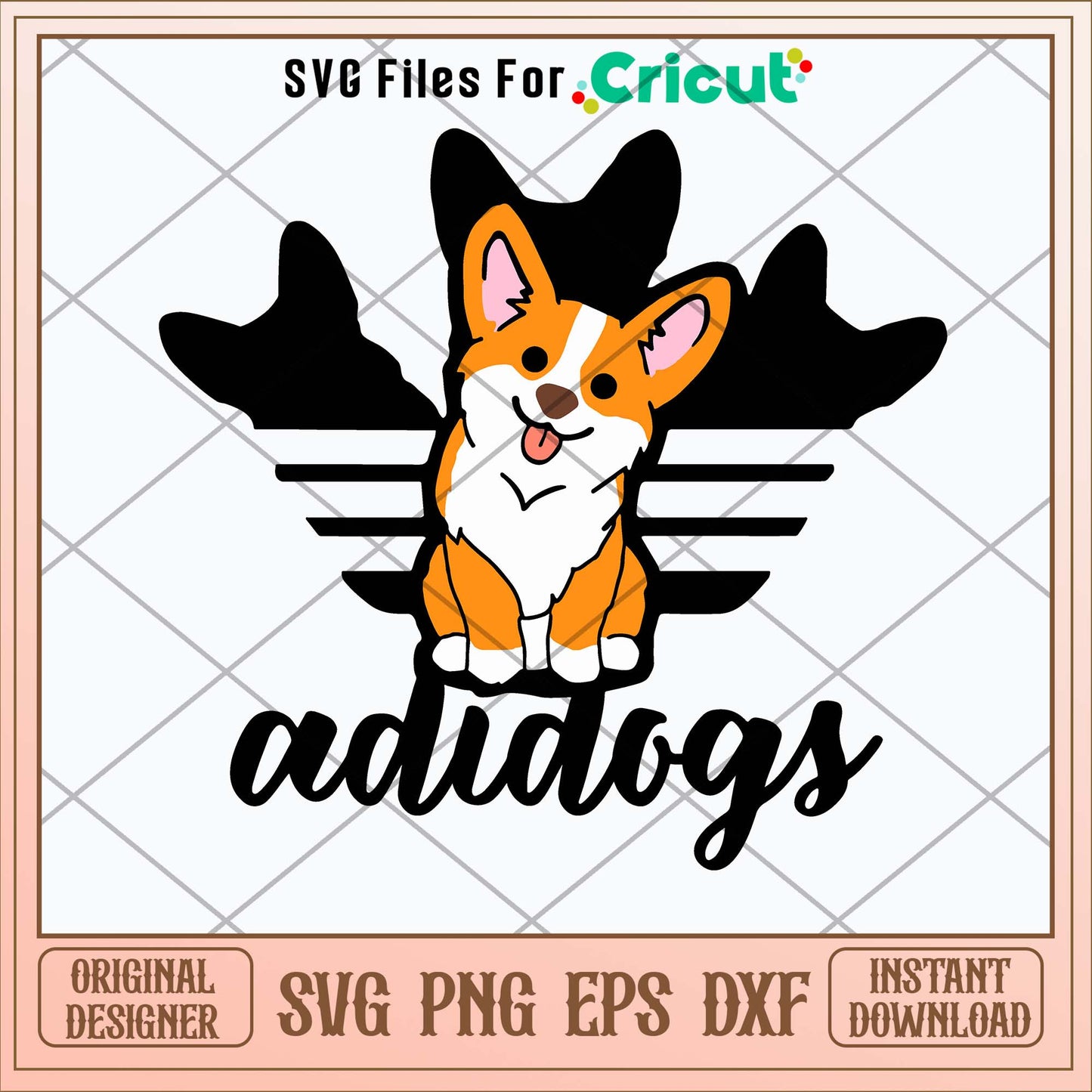 Corgi Adidogs Svg-Svgfilesforcricut