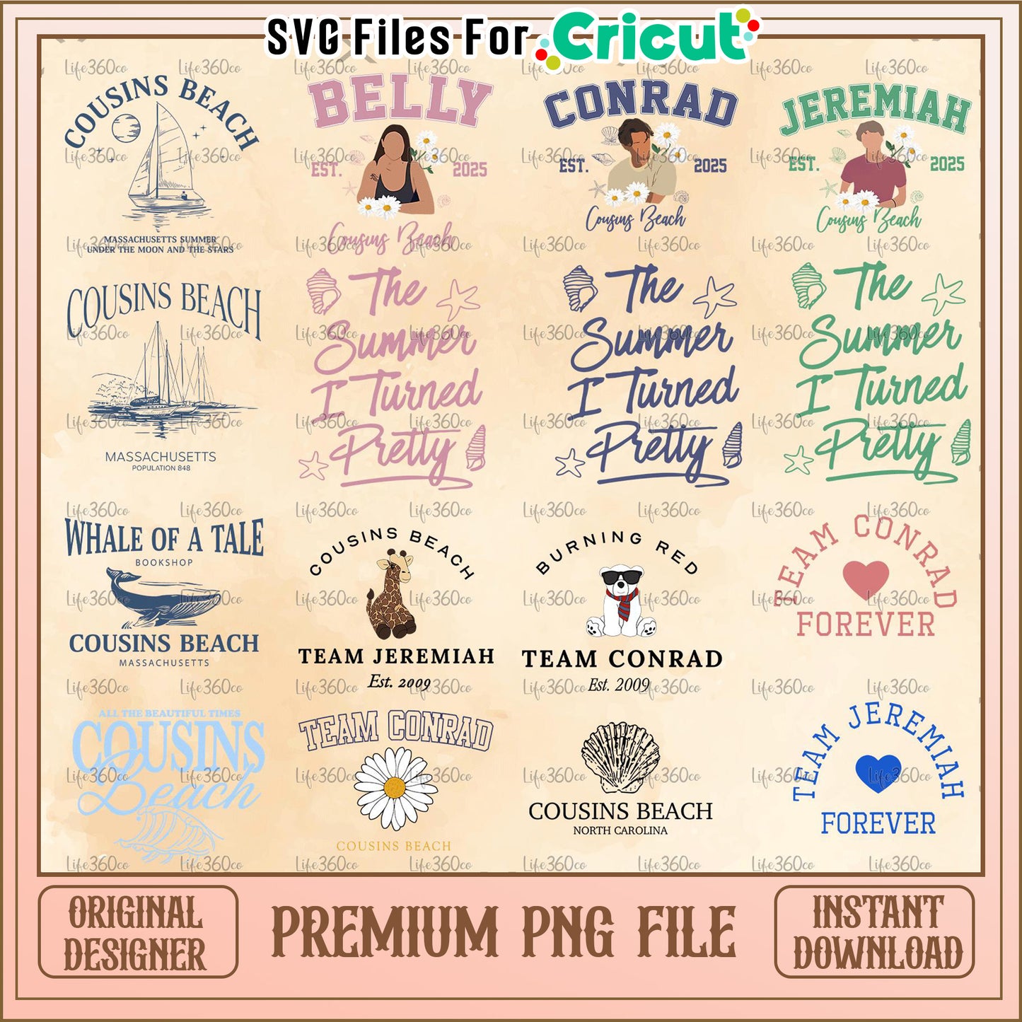 Cousins Beach Shirt TSITP Png, The Summer I Turned Pretty Png bundle