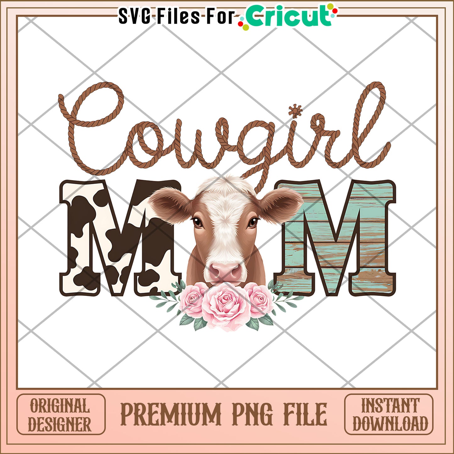 Cowgirl Mom PNG Design, Instant Download