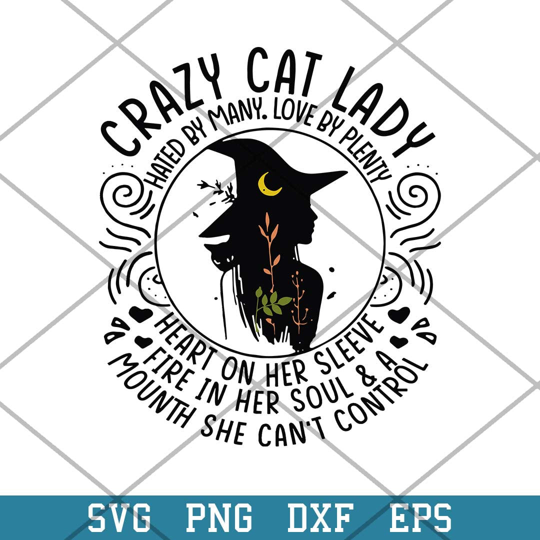 Crazy Cat Witches Svg, Witches Halloween Svg-Svgfilesforcricut