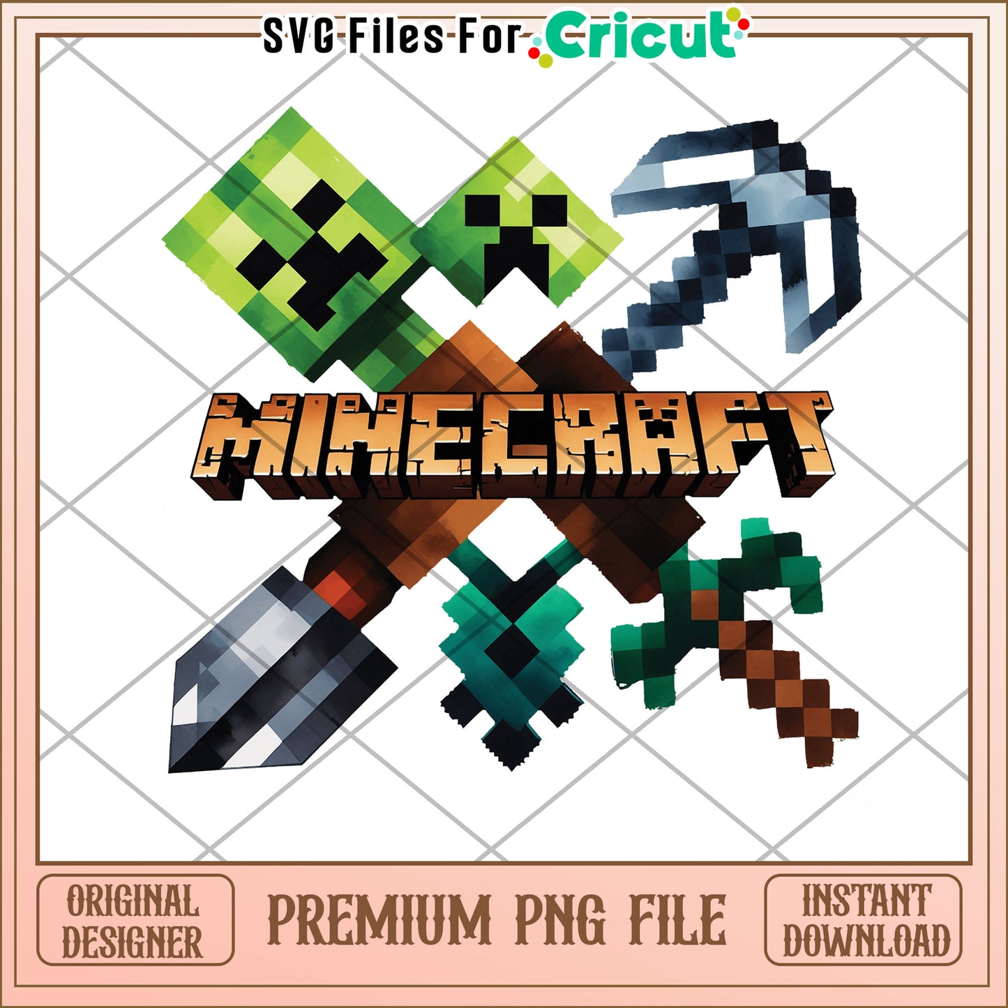Creeper and weapos in mindcraft png, mindcraft games png, mindcraft the movie png