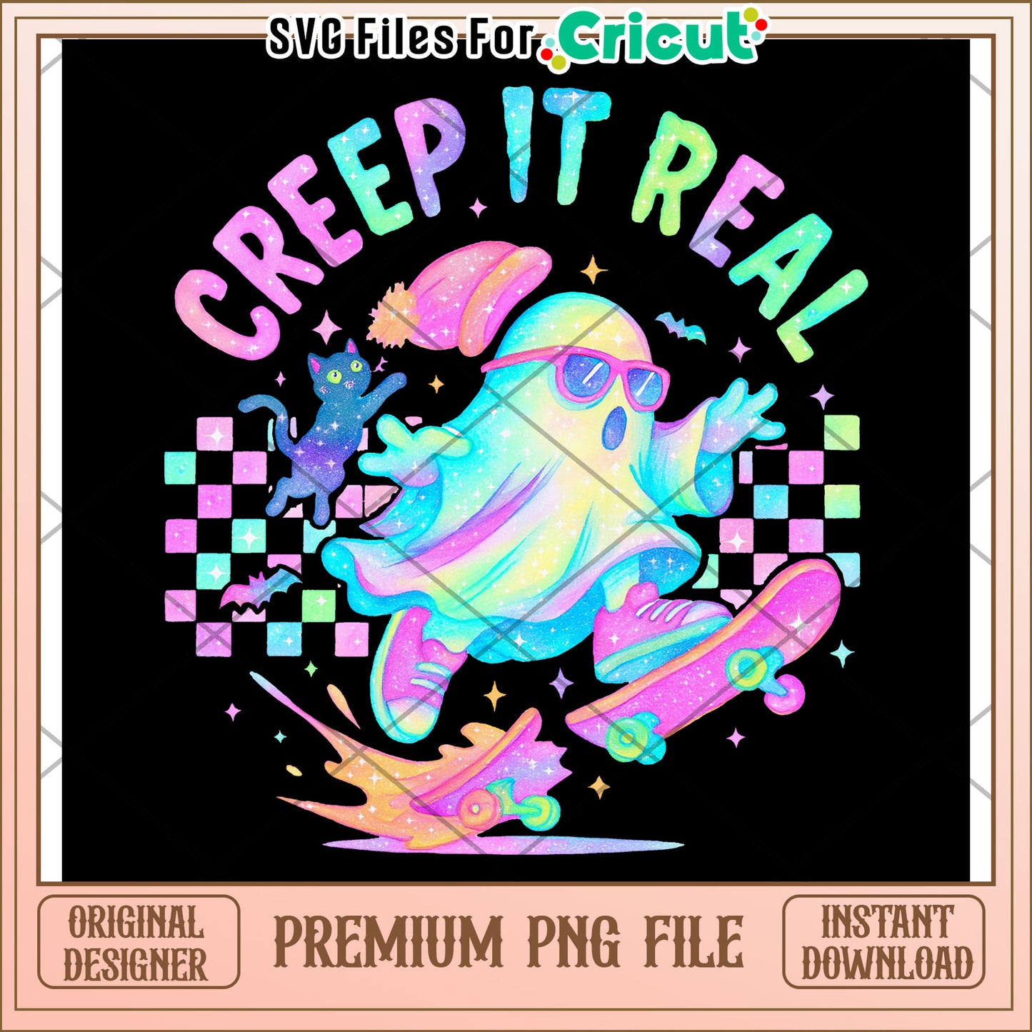Creep it real neon png, spirit halloween png, halloween candy png