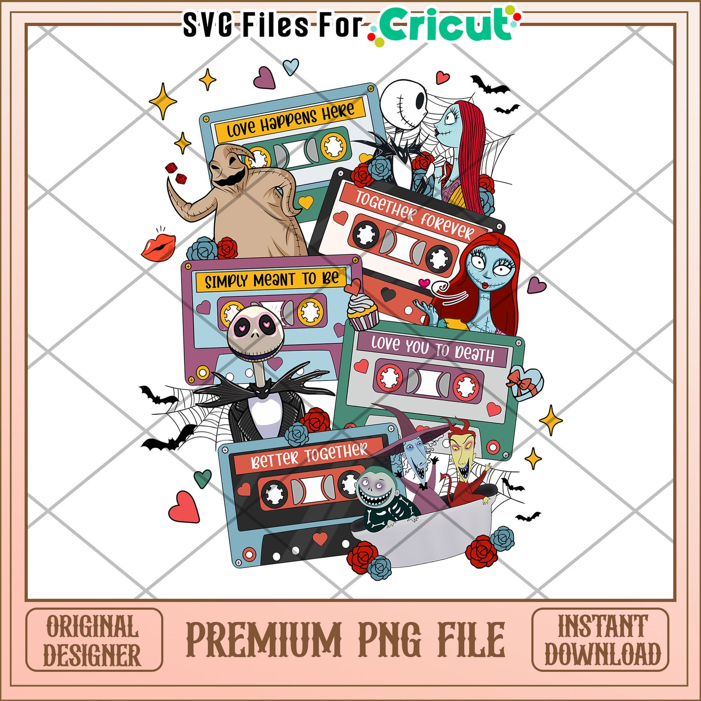 Creepy Love VHS PNG File for Cricut Crafting Fun