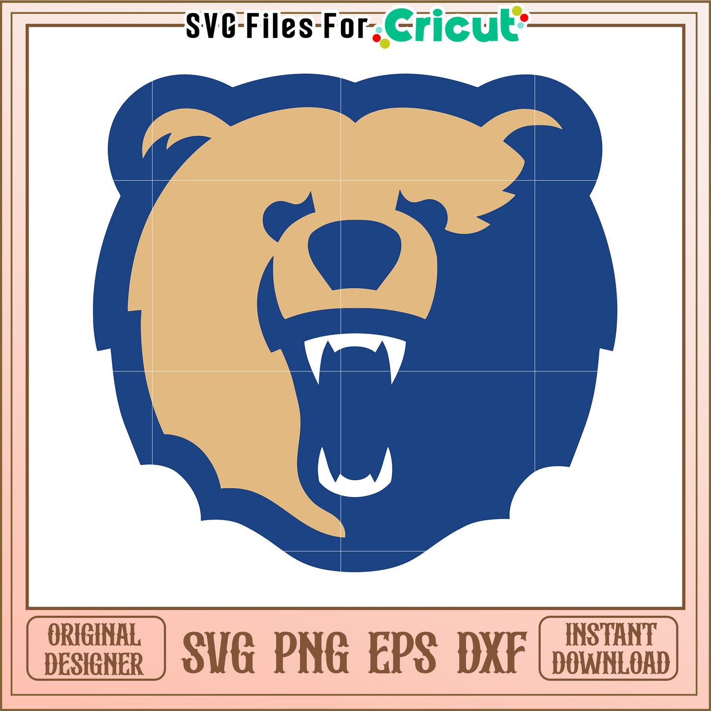 Cricut Bear Logo SVG Design for Crafting, Instant Download for Use