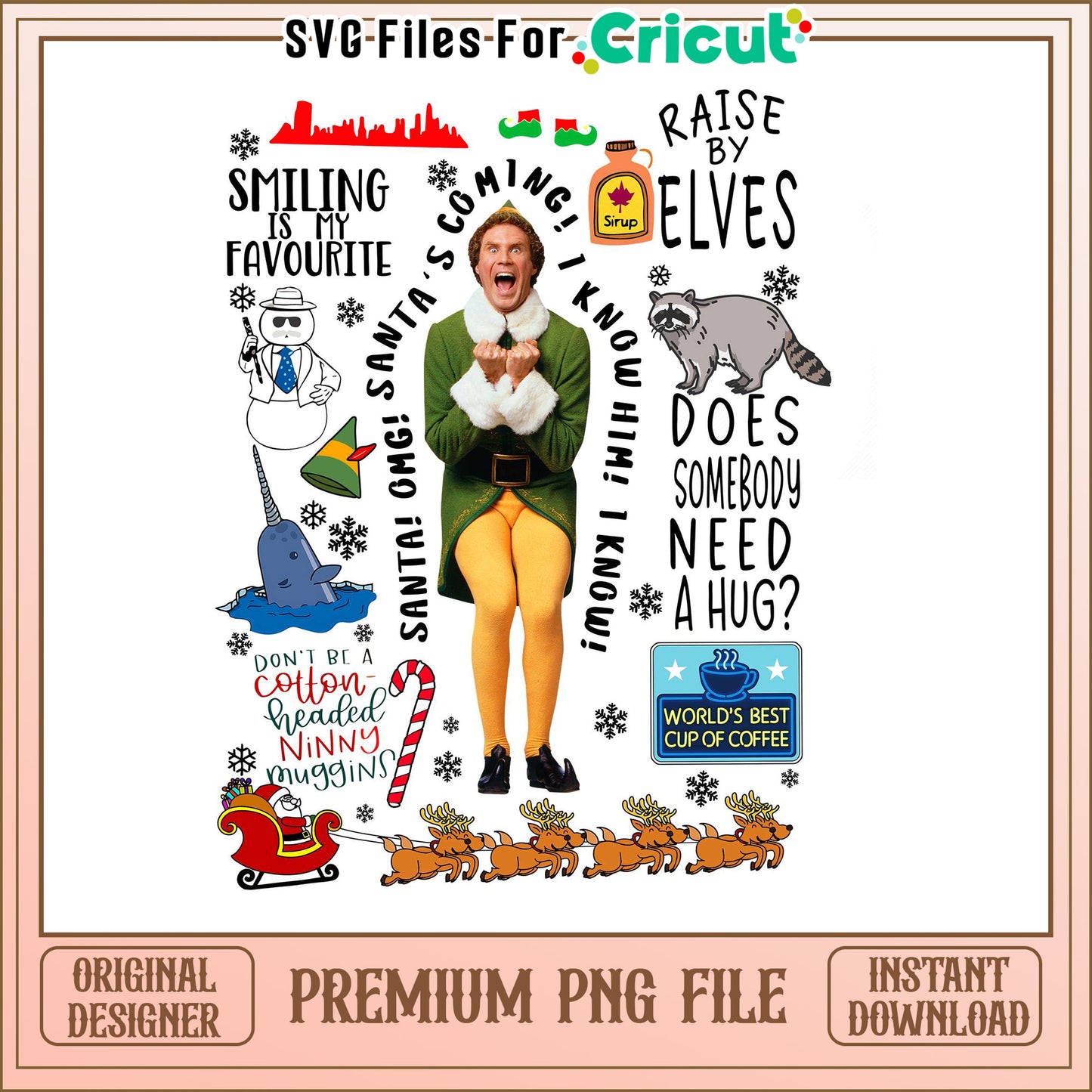 Cricut Christmas Fun Image Bundle, Premium PNG Download Available