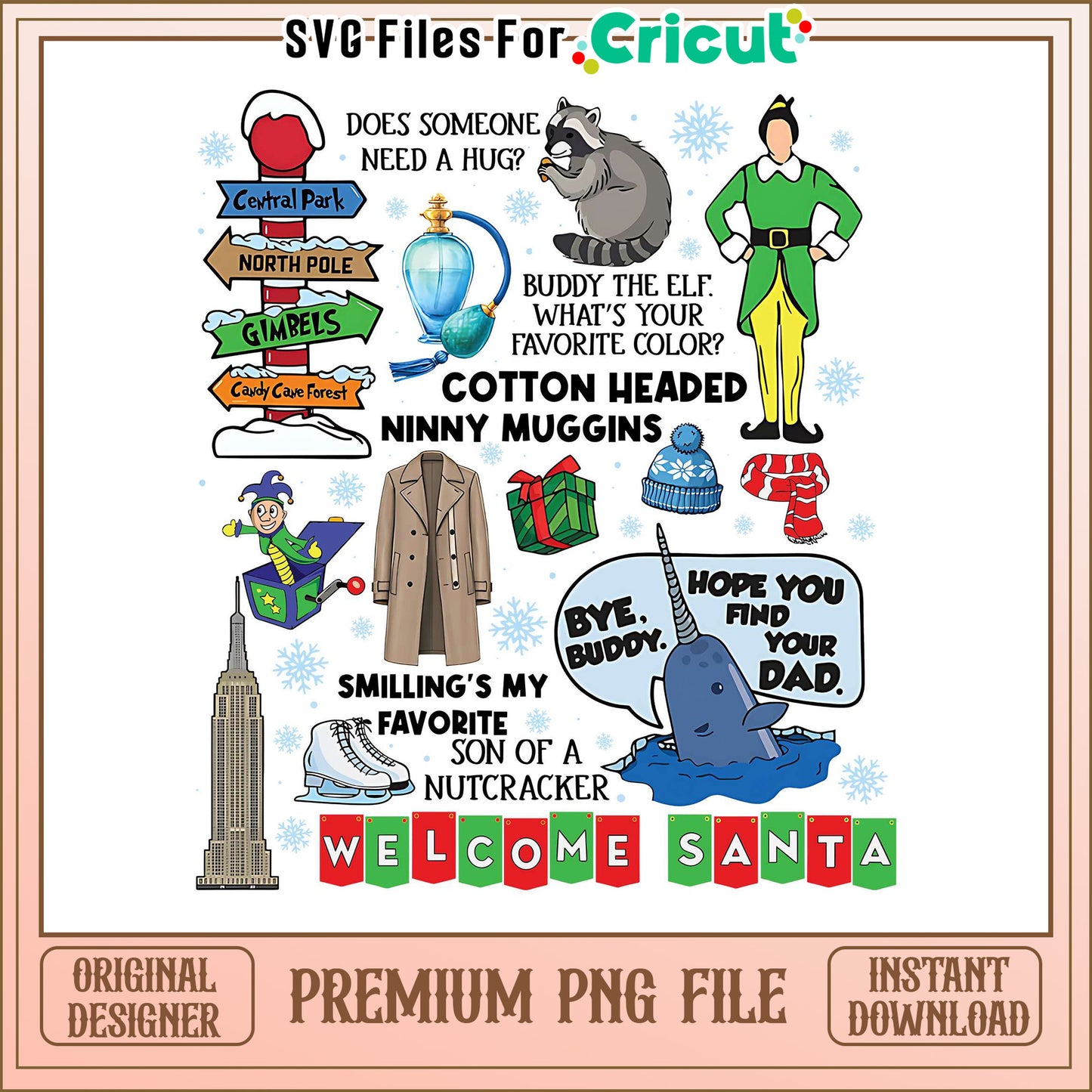 Cricut Holiday SVG Files, Fun Characters and Quotes for Projects