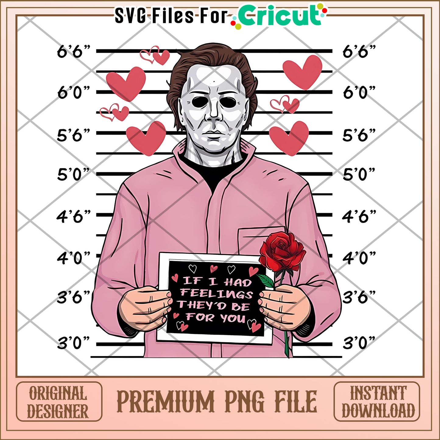 Cricut Ready PNG File Michael Myers Love Design
