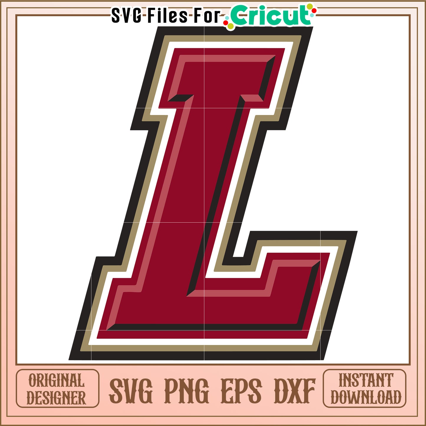 Cricut SVG File of Bold Letter L Design, Instant Download for Crafting Use