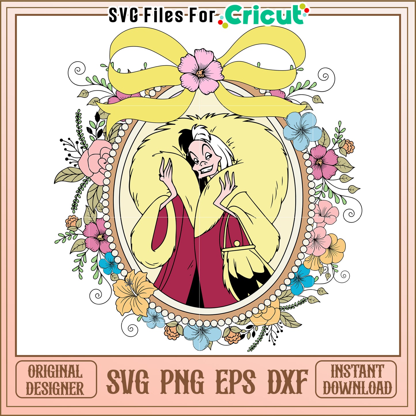 Cruella De Vil SVG Cut File Instant Download