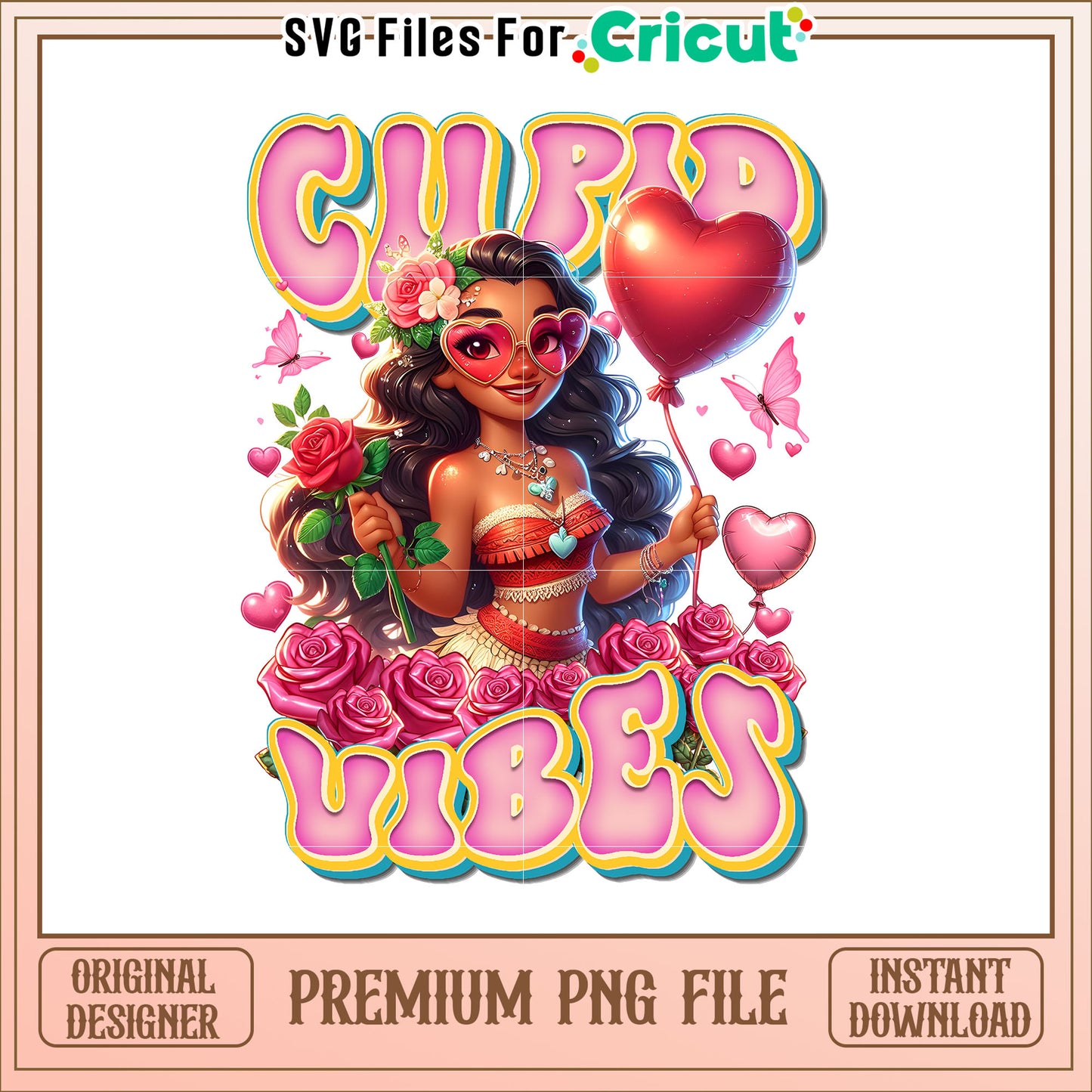Cupid Vibes Colorful PNG Art for Romantic Celebrations