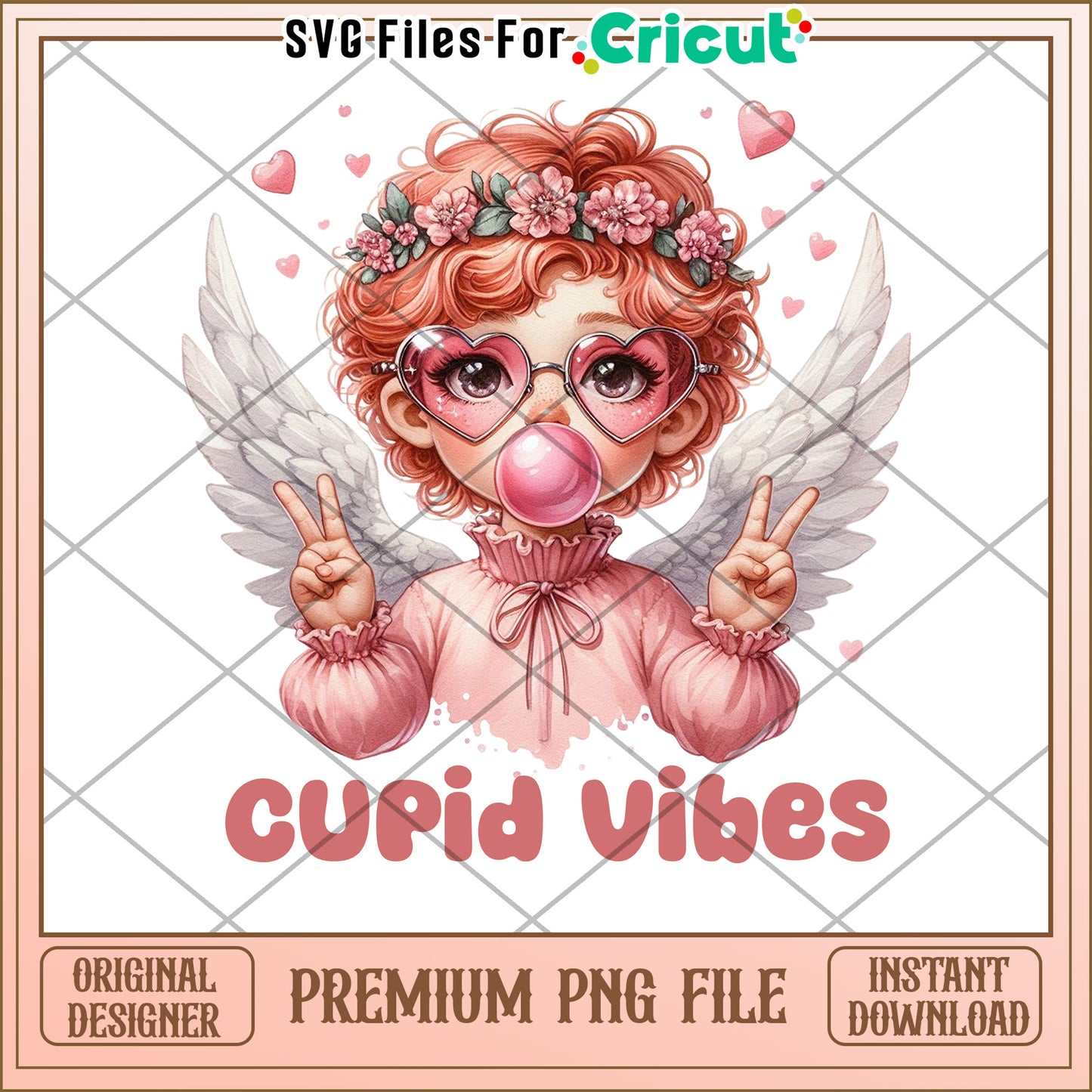Cupid Vibes PNG Valentines Angel Design