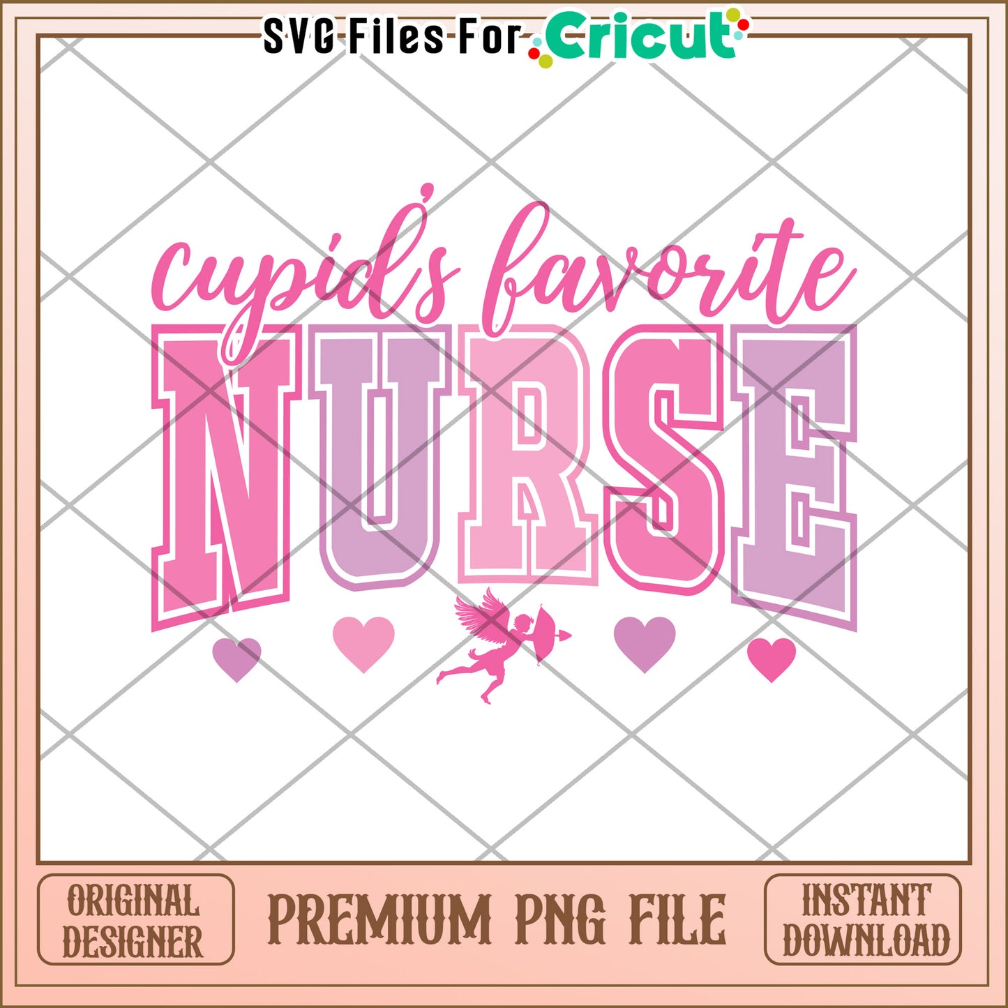 Cupid's Favorite Nurse PNG Graphic for Cricut Projects