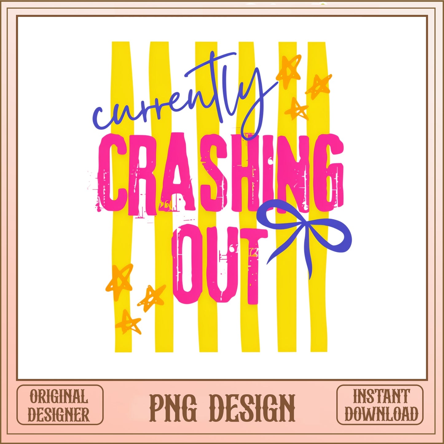 Currently Crashing Out PNG, Funny Quote Shirt Design, Sarcastic PNG