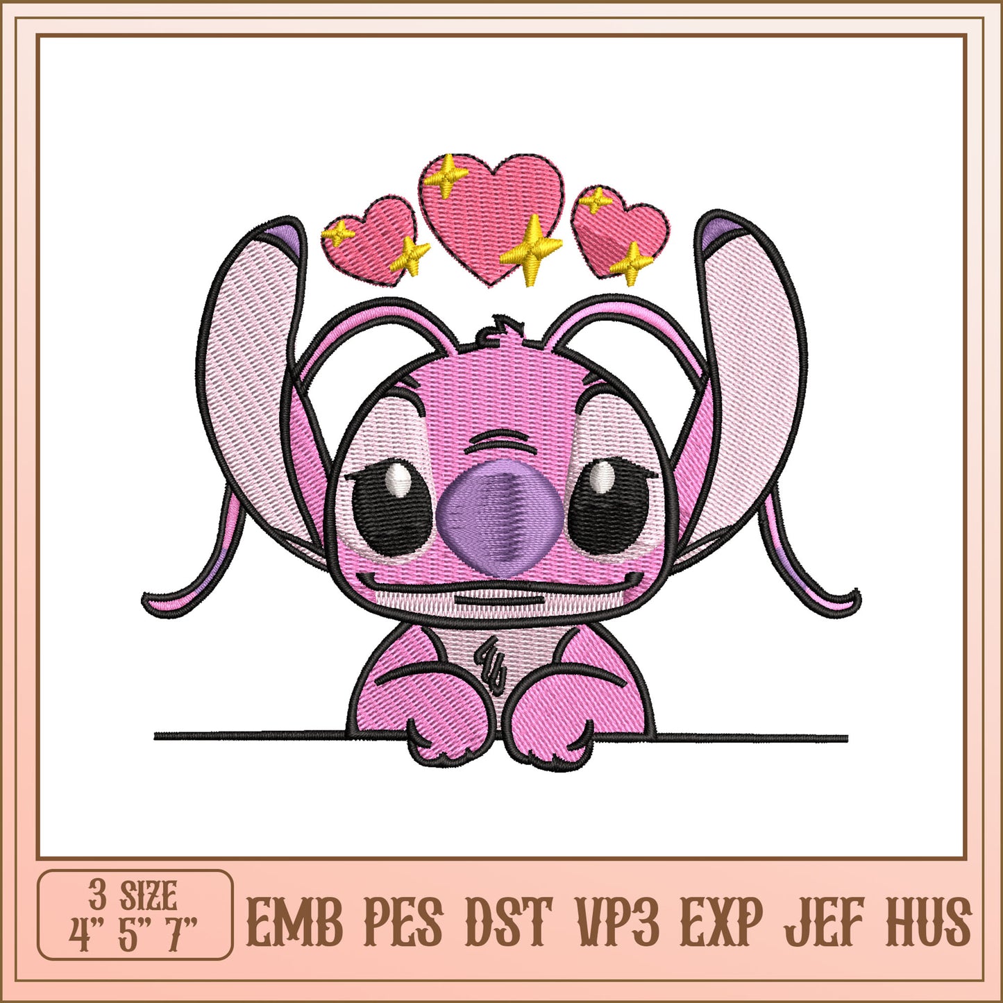 Cute Angel Stitch Embroidery Design