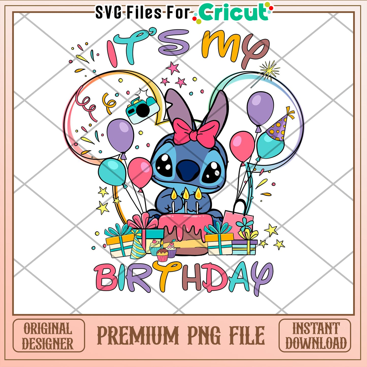 Cute Birthday Celebration PNG File for Crafting and DIY Projects