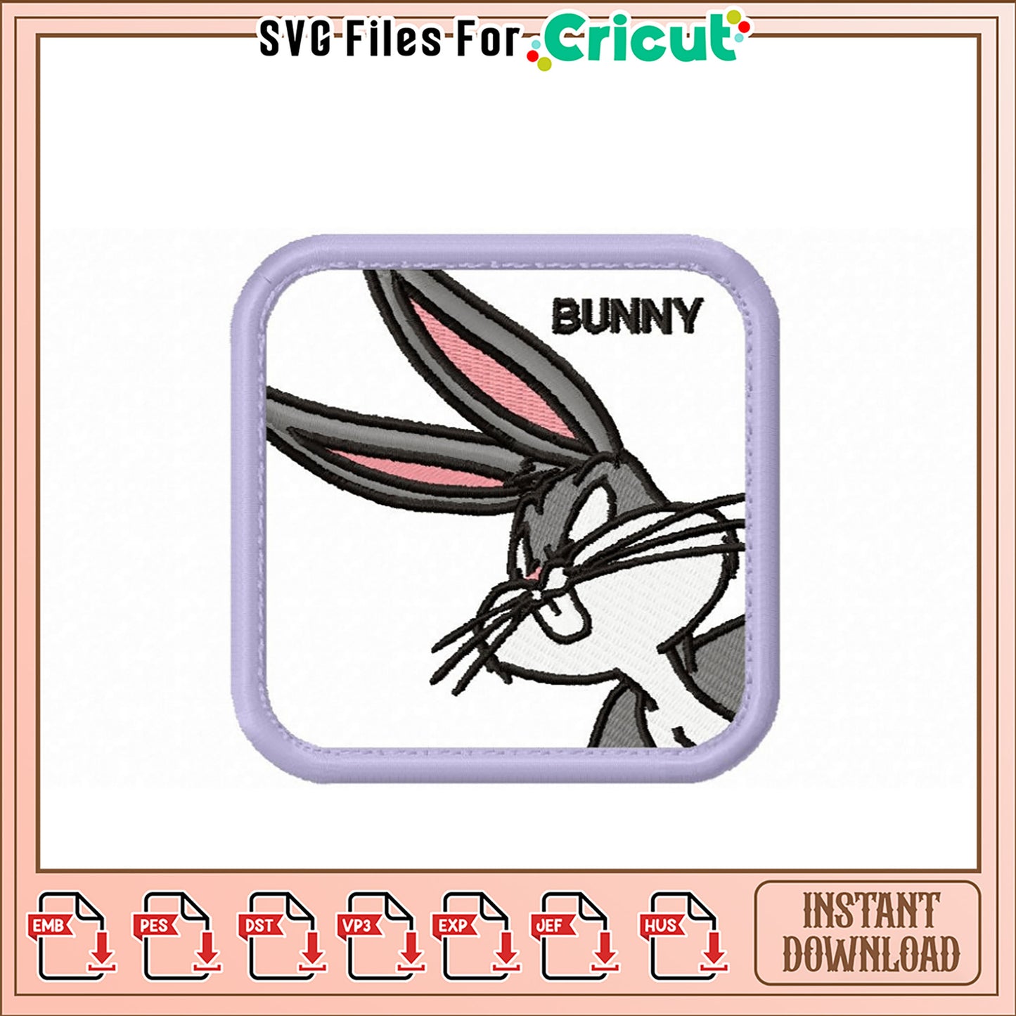 Cute Bunny Embroidery Design for Easy Crafting Use