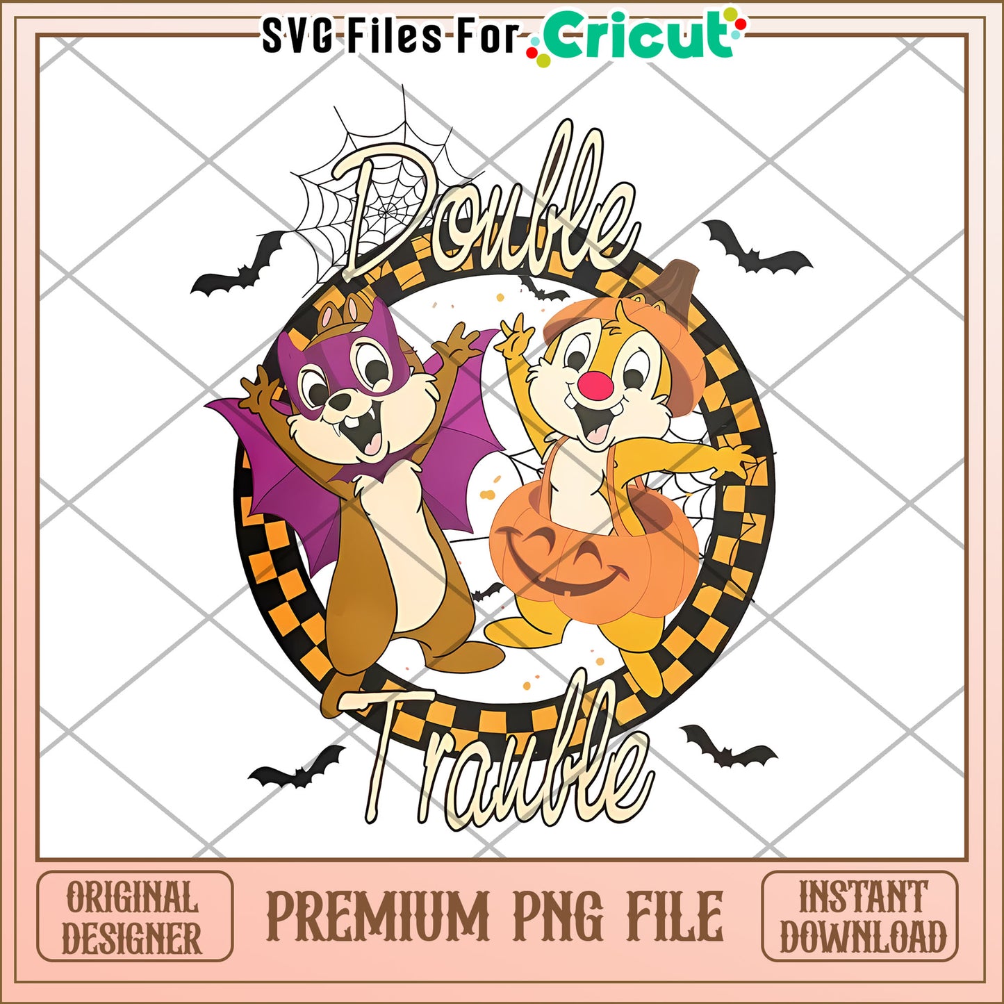 Cute Chip and Dale Halloween png, spooky png, halloween countdown png