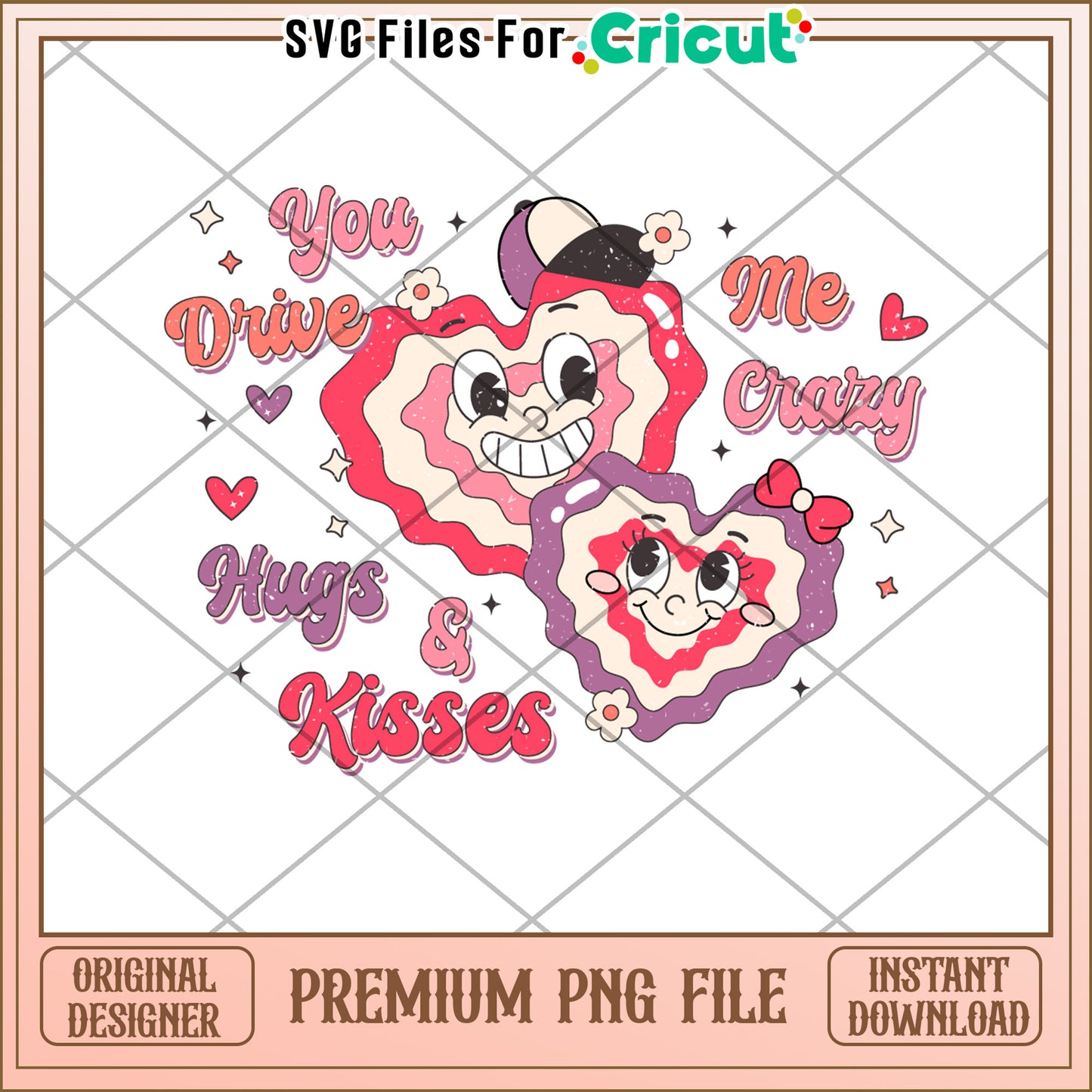 Cute Couple Valentines PNG Design