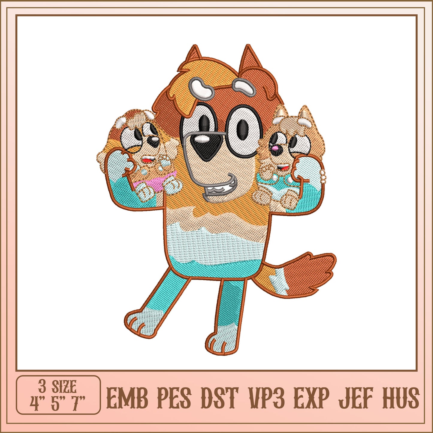 Cute Dog Embroidery Design