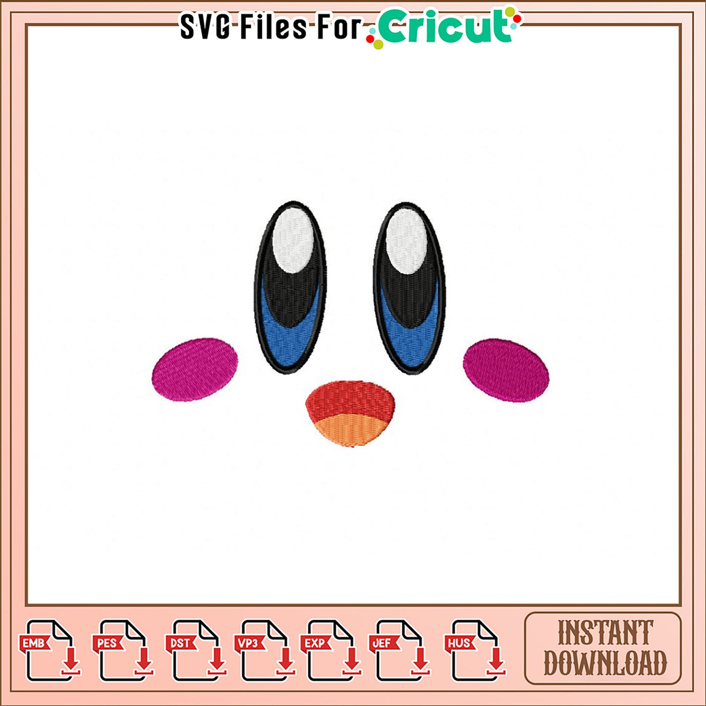 Cute Embroidery Design for Instant Download No Cricut