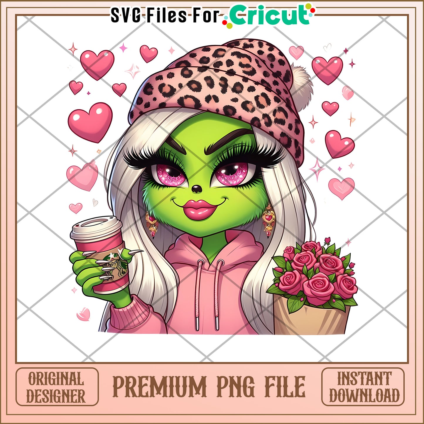 Cute Green Girl PNG Sublimation
