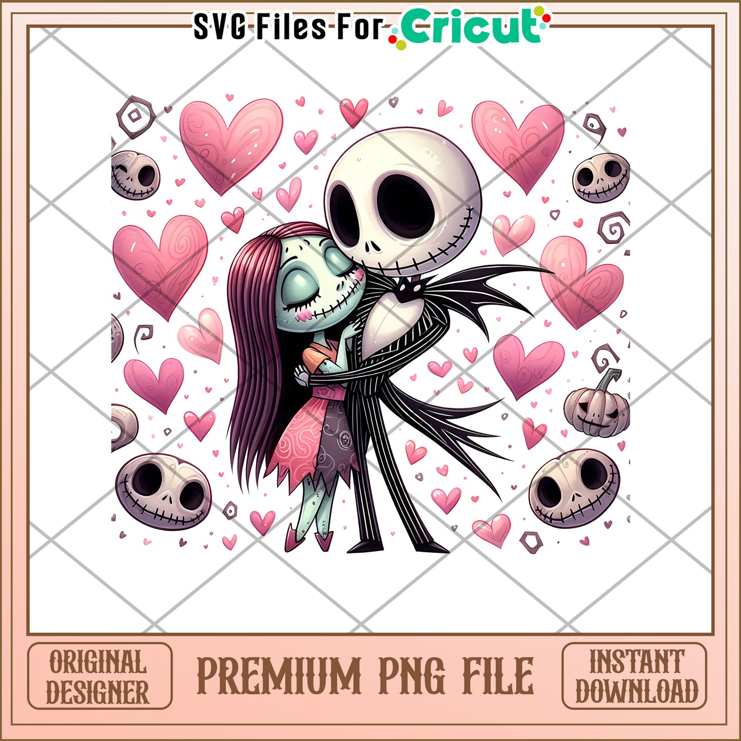 Cute Halloween Couple PNG File for Cricut Projects