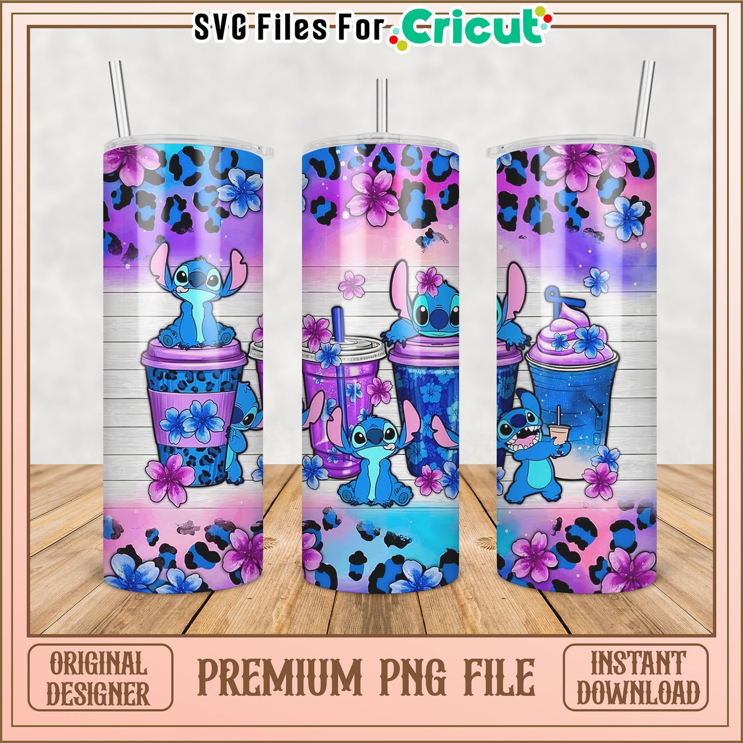 Cute Lilo and Stitch Tumbler PNG for Cricut Projects