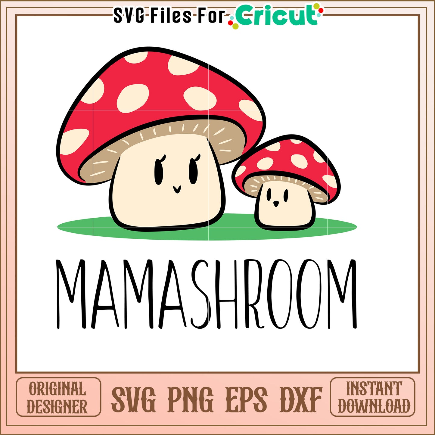 Cute Mushroom SVG Clipart
