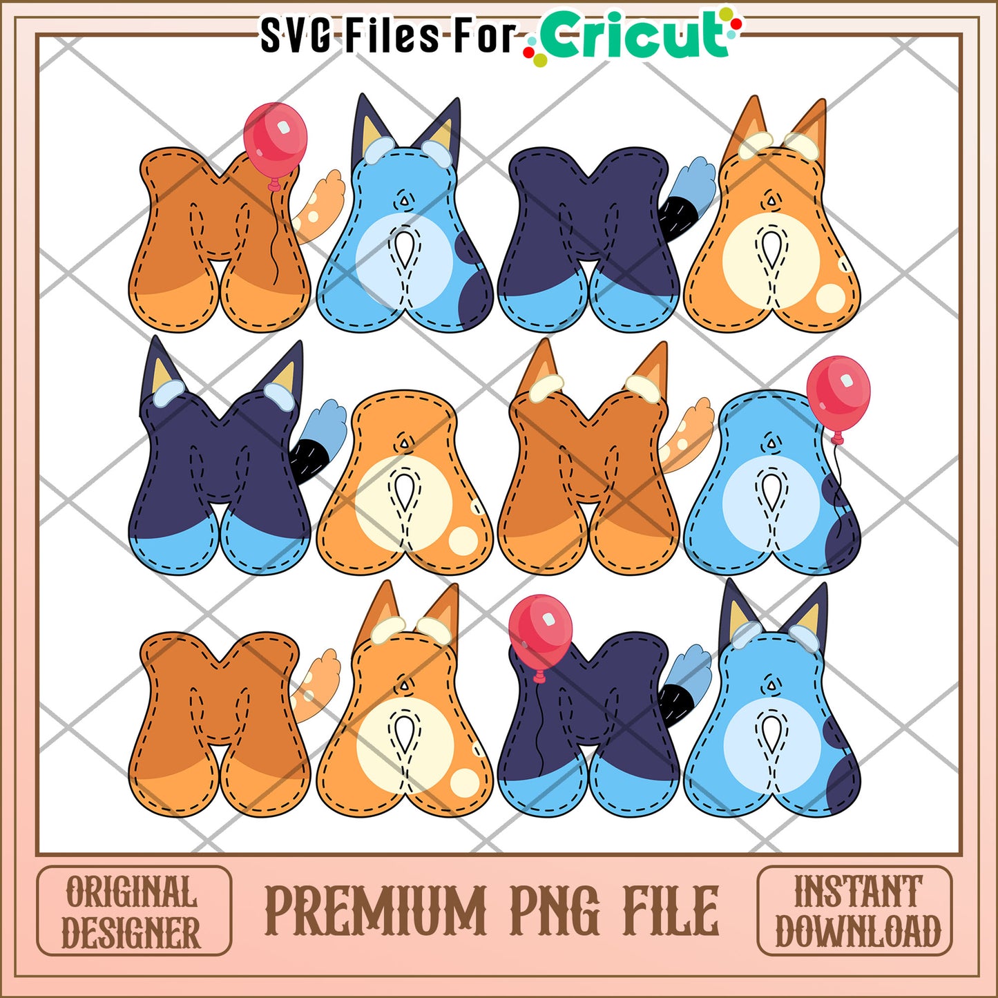 Cute Puppy Mama Letters PNG