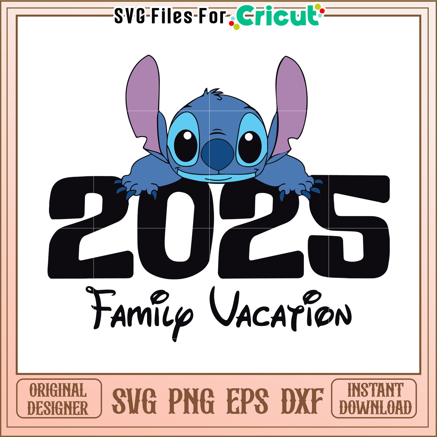 Cute Stitch Design for Family Vacation 2025, Fun Travel Memories