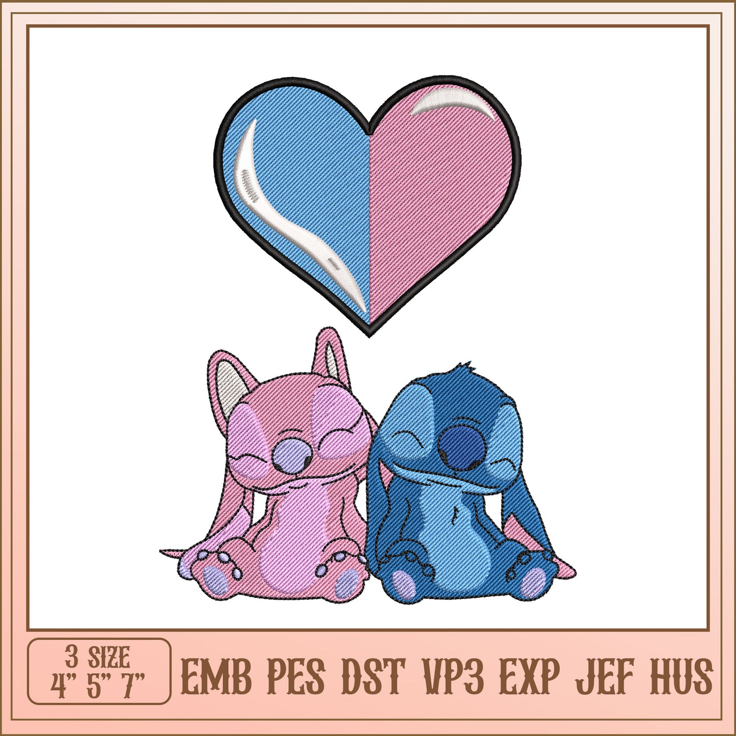 Cute Stitching Designs with Heart and Friends Embroidery Set