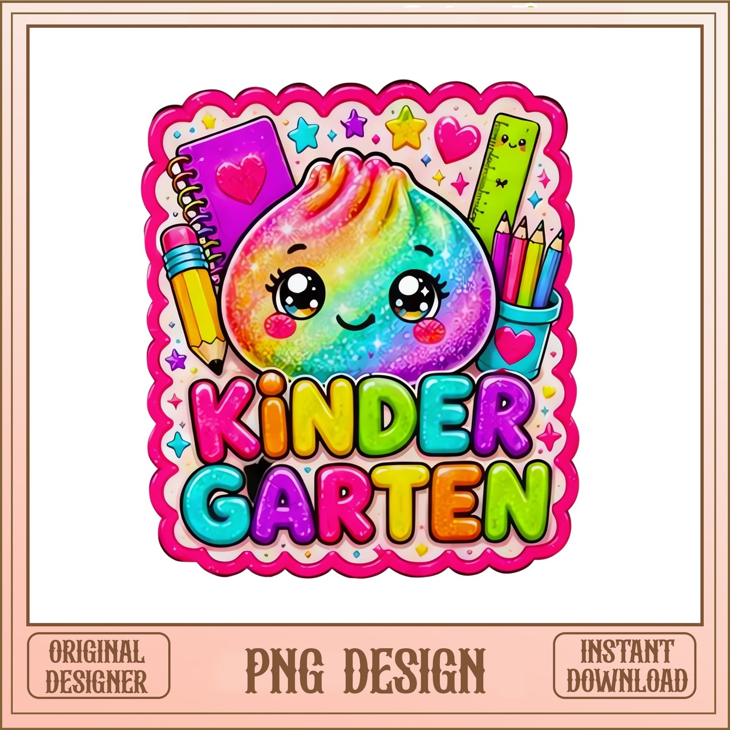 Cute Kindergarten Rainbow PNG, Back To School PNG, Teacher PNG
