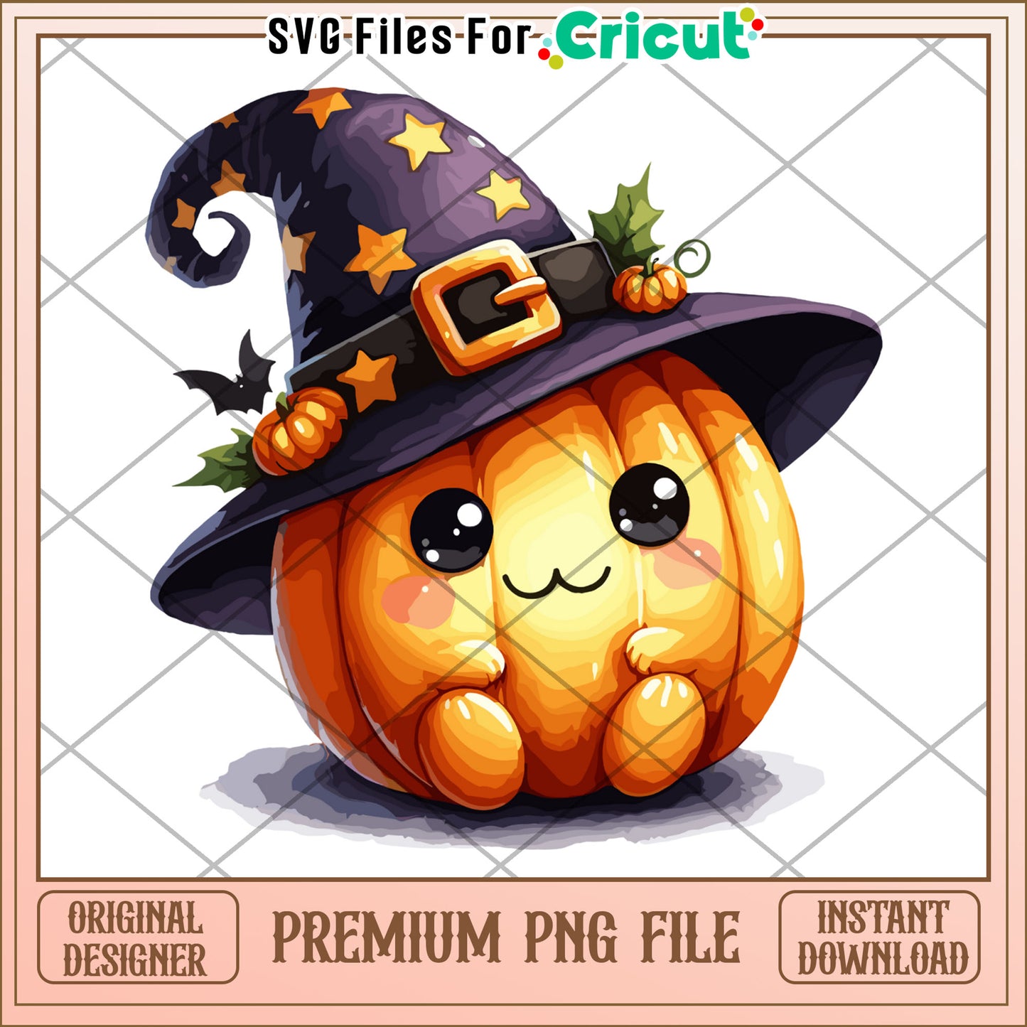 Cute and lovely pumpkin witch png, halloween season png, cute halloween png