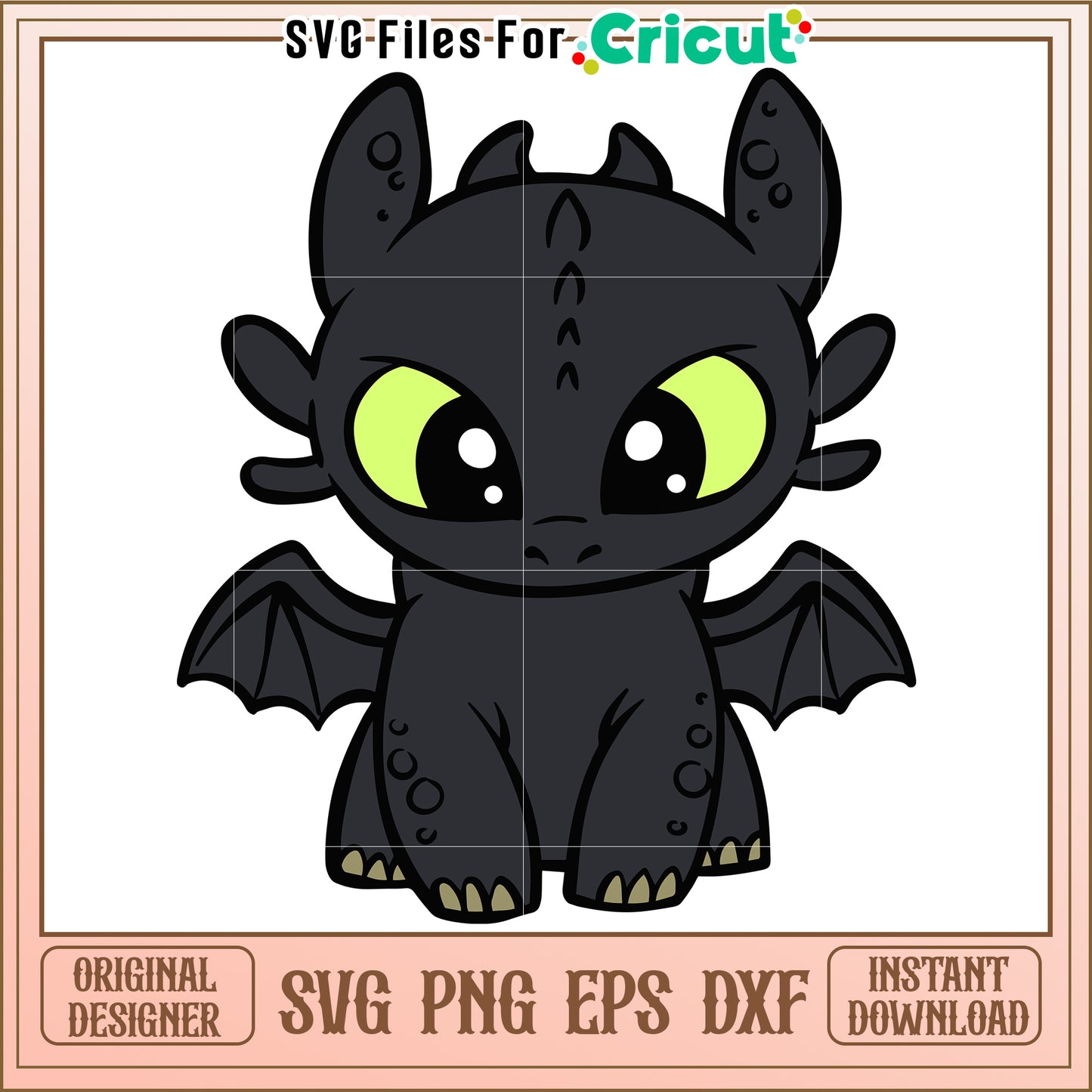 Cute baby toothless svg, dragon movie svg, night fury svg