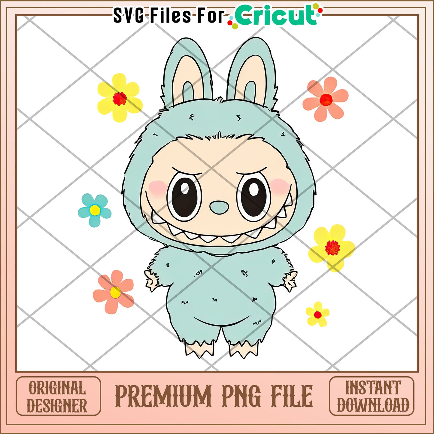 Cute blue labubu png, labubu halloween png, pop mart labubu dolls png