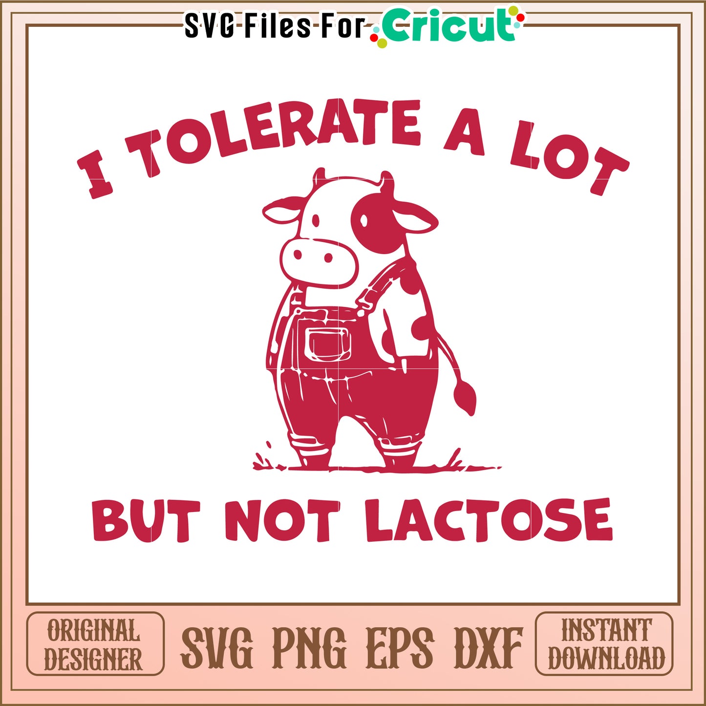 Cute cow design with humorous text, perfect for dairy lovers