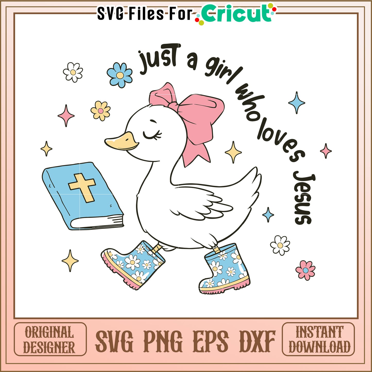 Cute duck design with scripture, perfect for faith-based gifts