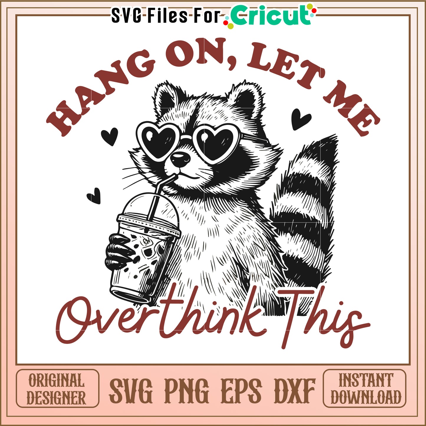 Cute raccoon design, hang on let me overthink this coffee drink