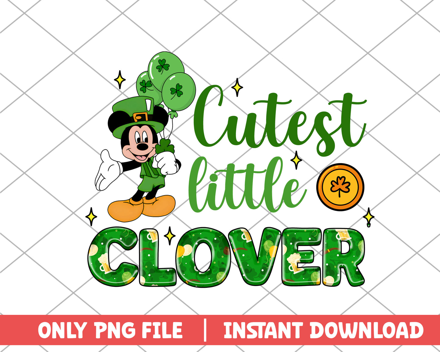 Cutest little clover st.patrick day png
