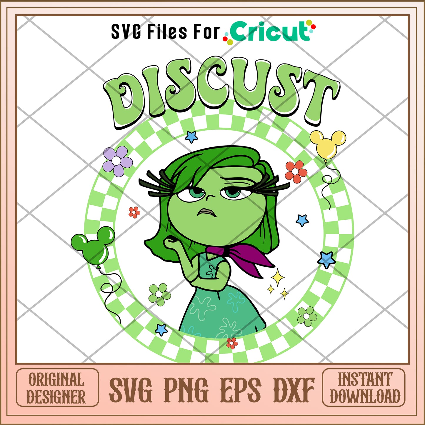 Disney Inside out 2 discust SVG design