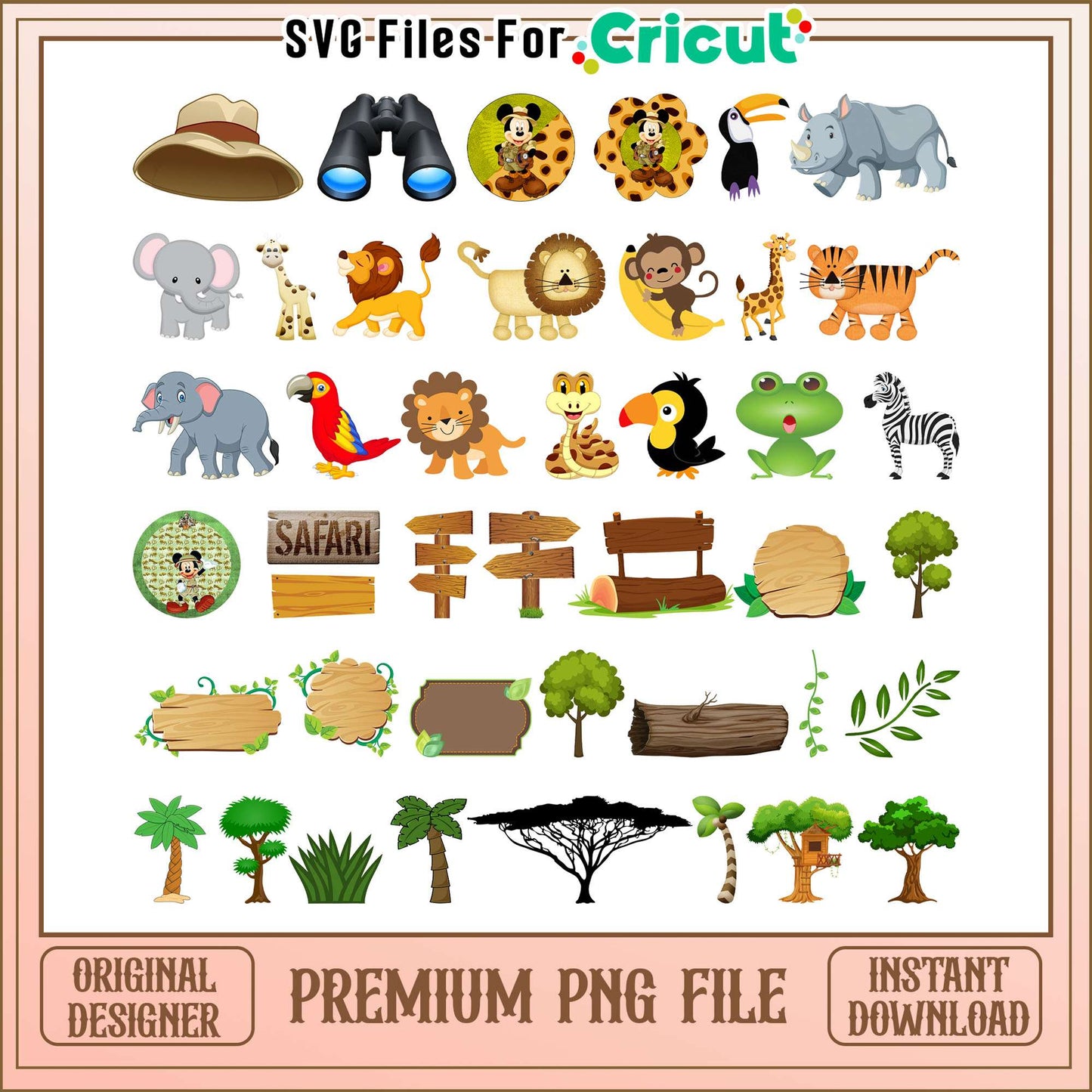 Disney animal kingdom bundle png, animal kingdom png, disney png
