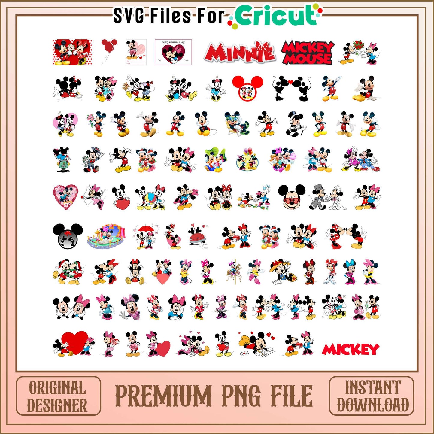Disney mickey minnie mouse couple bundle png, mickey cartoon png