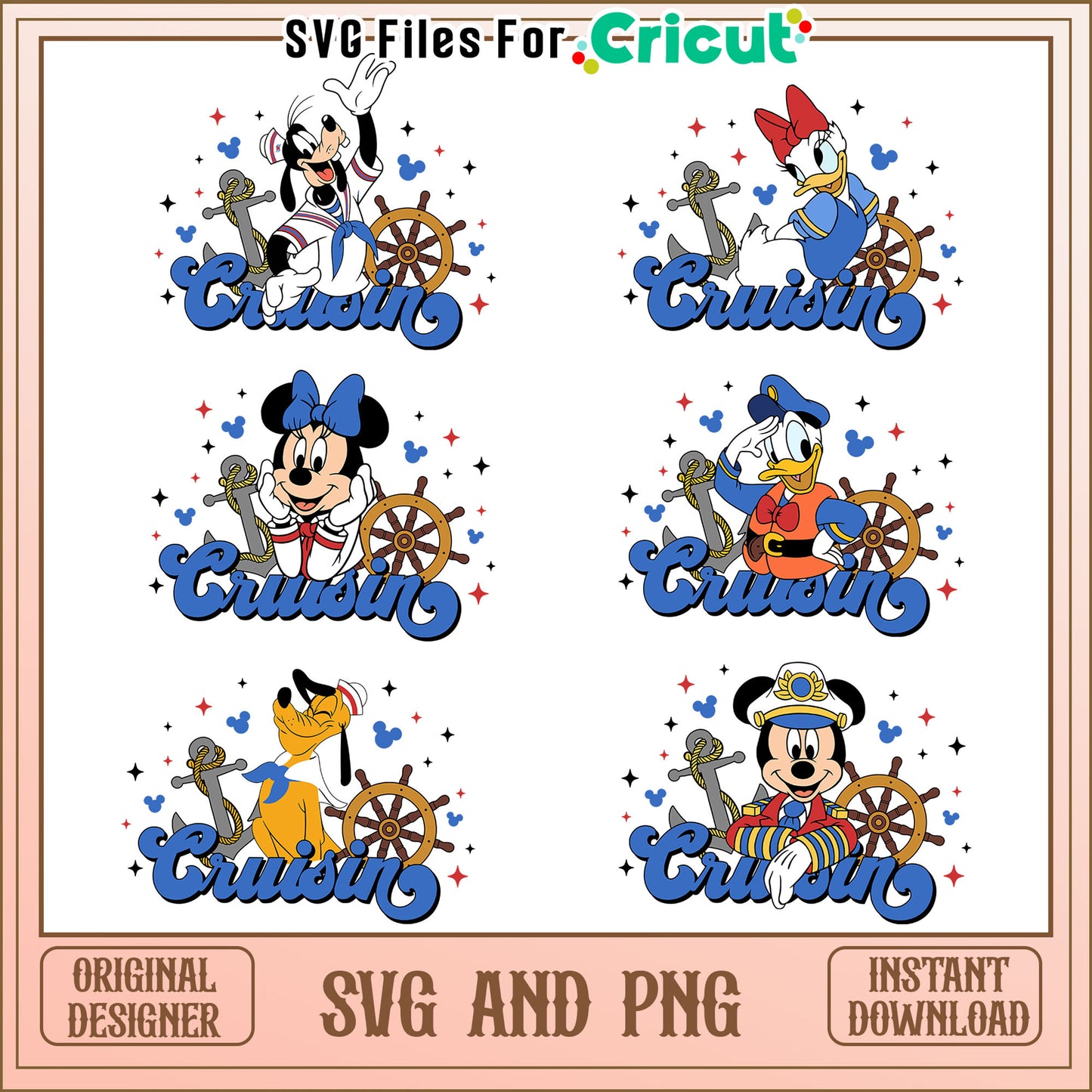 Mickey and friends cruisin bundle svg, disney cruises svg