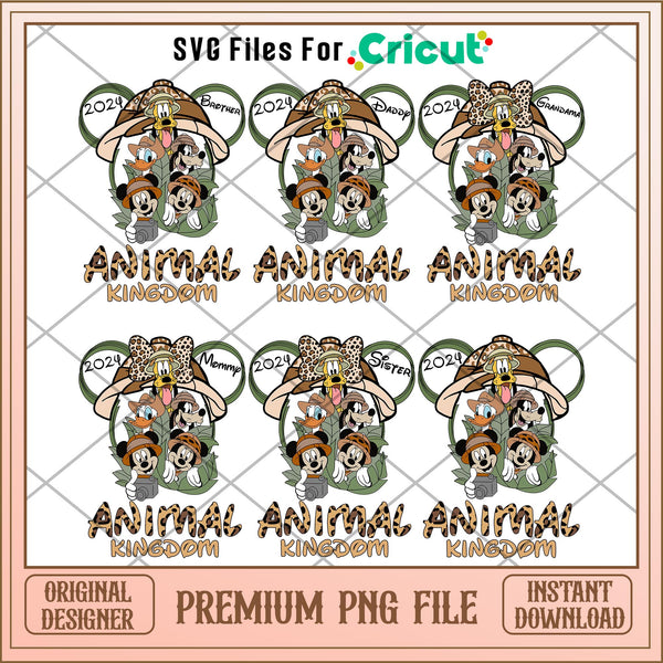 Disney Animal Kingdom Family PNG Bundle – svg files for cricut