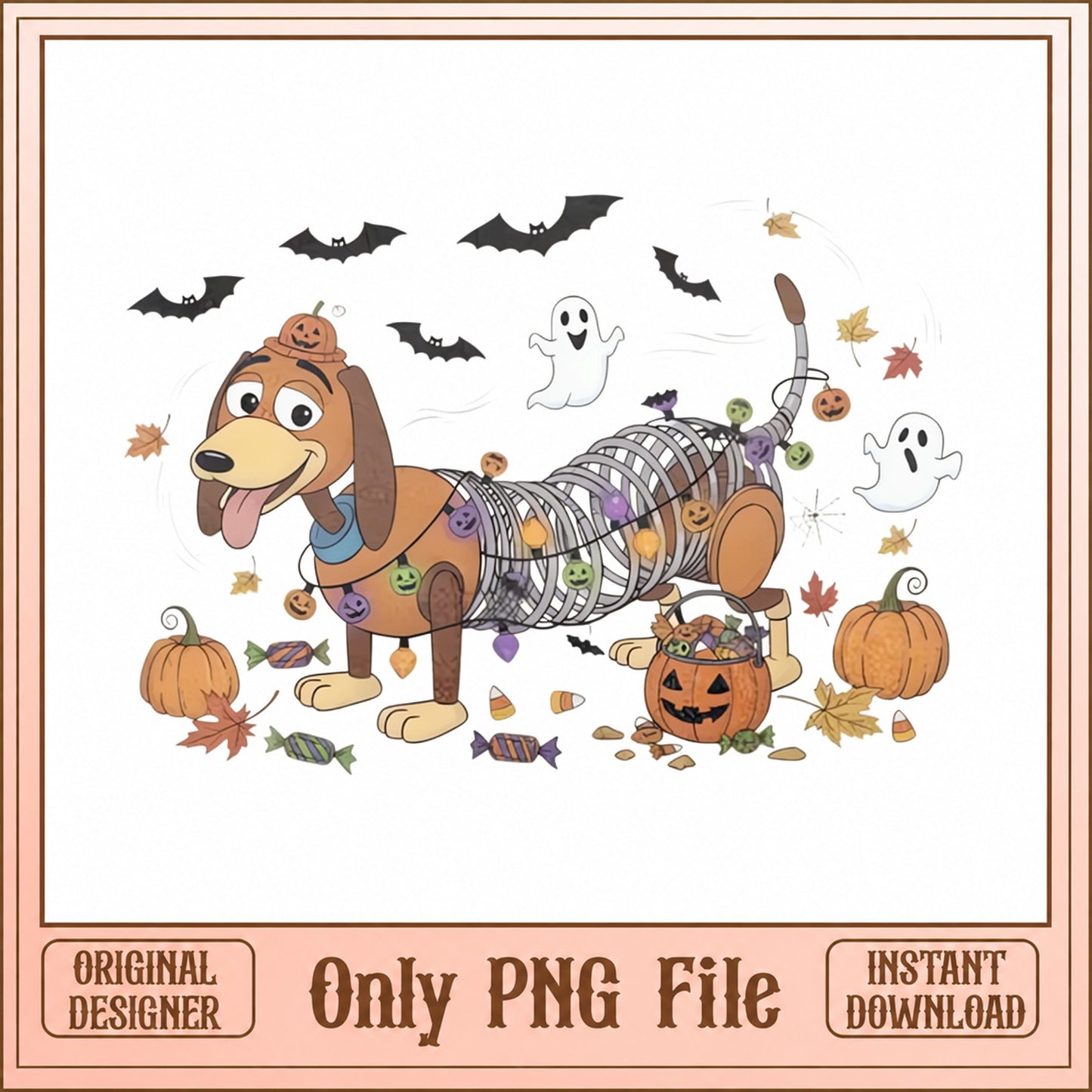 Dachshund Dog Halloween PNG, Weiner Dog Pumpkin, Fall Autumn PNG