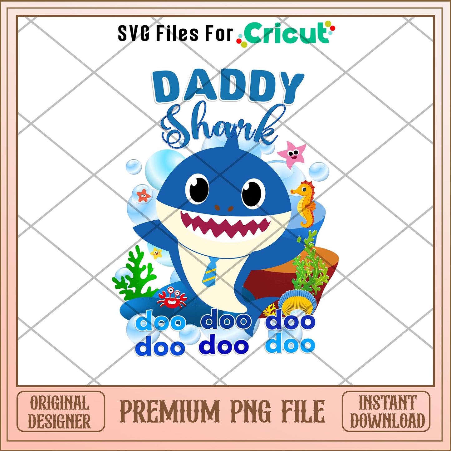 Daddy Baby Shark Png, Baby Shark characters png, digital download